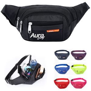 Sports Waist Bag With Multiple Zipper Pockets