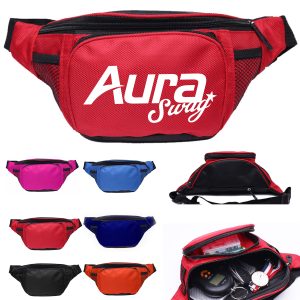Lightweight Sports Fanny Pack With Mesh Side Pockets
