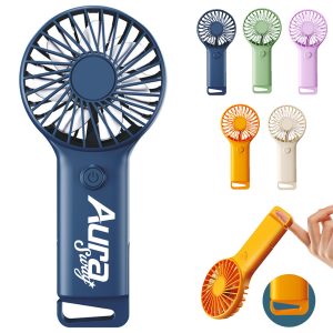 USB Rechargeable Handheld Fan with Portable Lanyard Hole