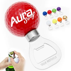 Golf Ball Shape Bottle Opener Custom Logo Option