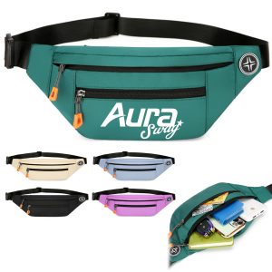 Adjustable Running Hiking Fanny Waist Bag W/ Headphone Jack