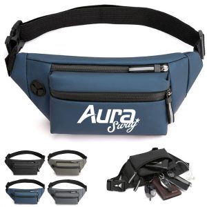 Waterproof Running Fitness Waist Fanny Bag W/ Headphone Jack