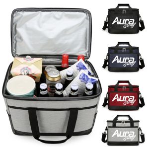 Insulated Double Layer Lunch Cooler Bag Picnic Travel Bags
