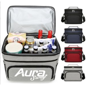 Double Layer Insulated Picnic Lunch Bags Travel Cooler Bag