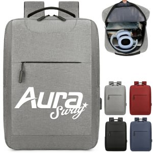 Large Waterproof Business Laptop Backpack W/ USB Charging