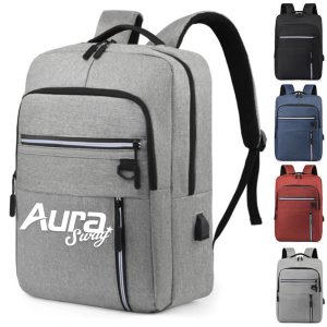 Travel Business College Travel Laptop Backpack W/ USB Port