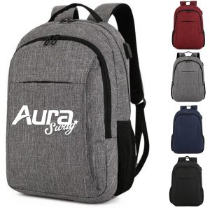 Business Laptop Bag Waterproof Backpack W/ USB Charging Port