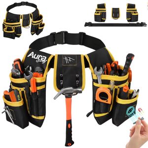 Durable Tool Belt W/ Adjustable Strap Multiple Pockets