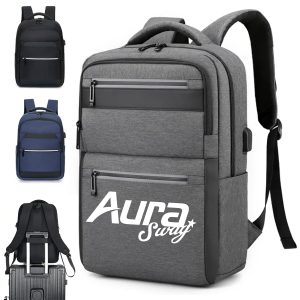 40L Durable Business Backpack W/ Zippered Front Pocket