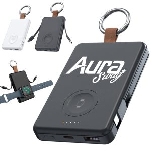 3-in-1 Wireless Power Bank Customizable Luminous Logo