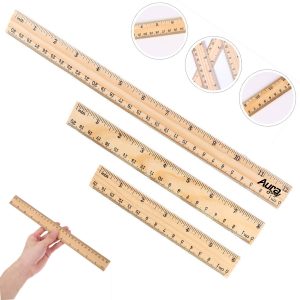 Wooden Dual-Sided Ruler 12 Inch