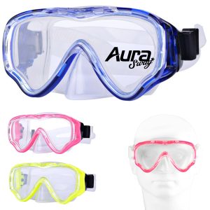 Large Frame Diving Goggles For Kids W/ Anti-Fog Lens