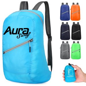 Multi Purpose Foldable Backpack W/ Adjustable Straps Pouch
