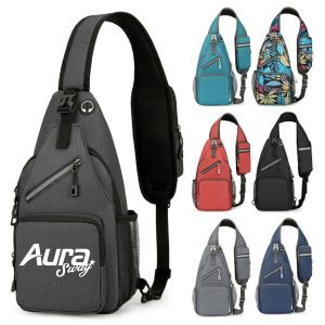 Waterproof Crossbody Sling Bag W/ Headphone Jack