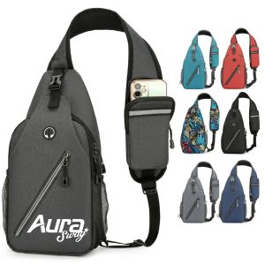 Water Resistant Crossbody Sling Bag W/ Headphone Jack