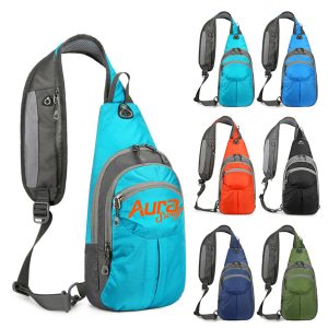 Outdoor Hiking Cycling Crossbody Sling Bag W/ Headphone Jack