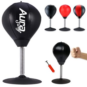 Desktop Punching Bag for Stress Relief with Spring Base