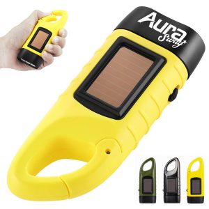 Solar Powered Hand Crank Flashlight with Emergency Features