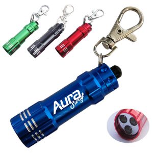Aluminum 3 LED Keychain Flashlight