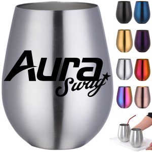 Customizable Colorful Stainless Steel Wine Glass