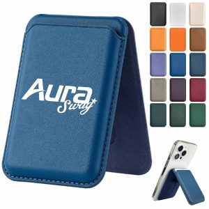 Magnetic Leather Foldable Card Holder