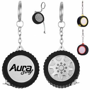 Mini Steel Tape Measure Keychain