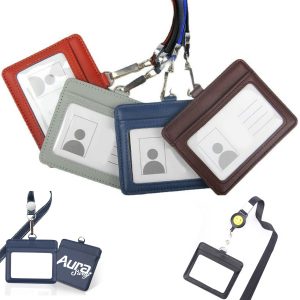 Leather ID Badge Holder