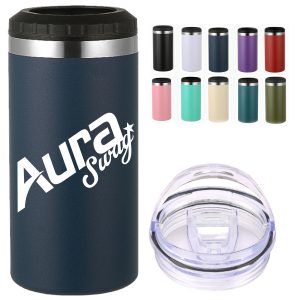 16oz Dual Lid Stainless Steel Can Cooler