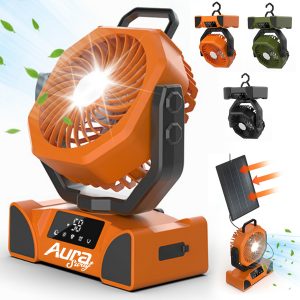 Outdoor Camping Fan with Rechargeable Light