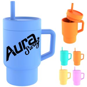 Silicone Baby Sippy Cup with Straw