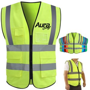 Reflective Safety Vest with Multi-Pockets