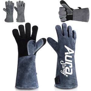 Fire Resistant Heatproof BBQ Gloves for Welding Outdoor Work