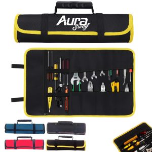 Roll Up Tool Bag with Multiple Pockets Durable Handle