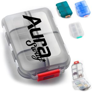 Waterproof Portable Pill Organizer with Secure Lock