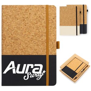 Eco-Friendly Cork Notebook Gift Set with Pen