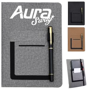 A5 Business Notebook with Card Holder & Pen Slot