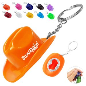 Cowboy Hat Bottle Opener Keychain