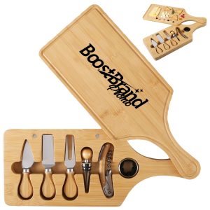 Bamboo Cheese Board Set with Tools