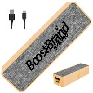 Bamboo Wireless Speaker with Fabric Top