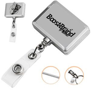 Rectangular Metal Badge Reel