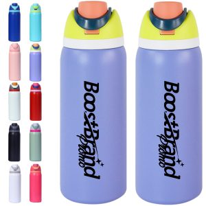 24oz. Stainless Steel Vacuum Bottle with Straw