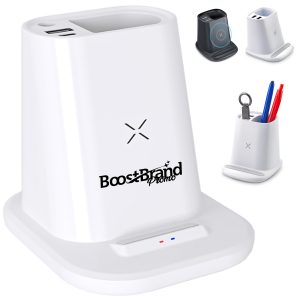 Desk Organizer with Fan and LED Light Charger