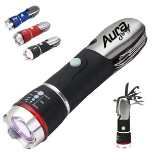 Durable Flashlight with Integrated Essential Tools