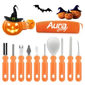 11-piece Durable Pumpkin Carving Tool Set for Halloween