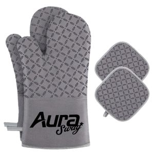 Premium Heat-Resistant Oven Mitt with Non-Slip Silicone Grip