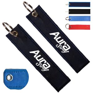 Custom Embroidered Fabric Keychain Tag for Luggage