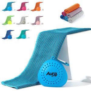 Compact Microfiber Towel in Portable Silicone Clip Case