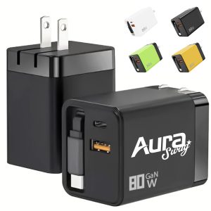 Compact Dual-Port Wall Charger with USB-C