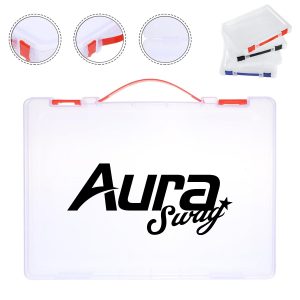 Clear Plastic Storage Box with Snap Closure for Documents