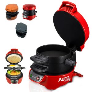 Compact Collapsible Electric Sandwich Maker and Breakfast